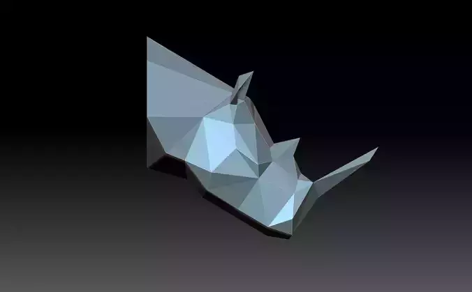 Head rhino 3D print model