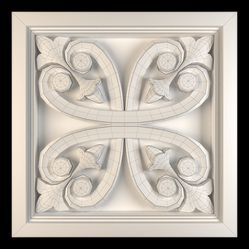 Decorative Wall Panel 03 3D model_2