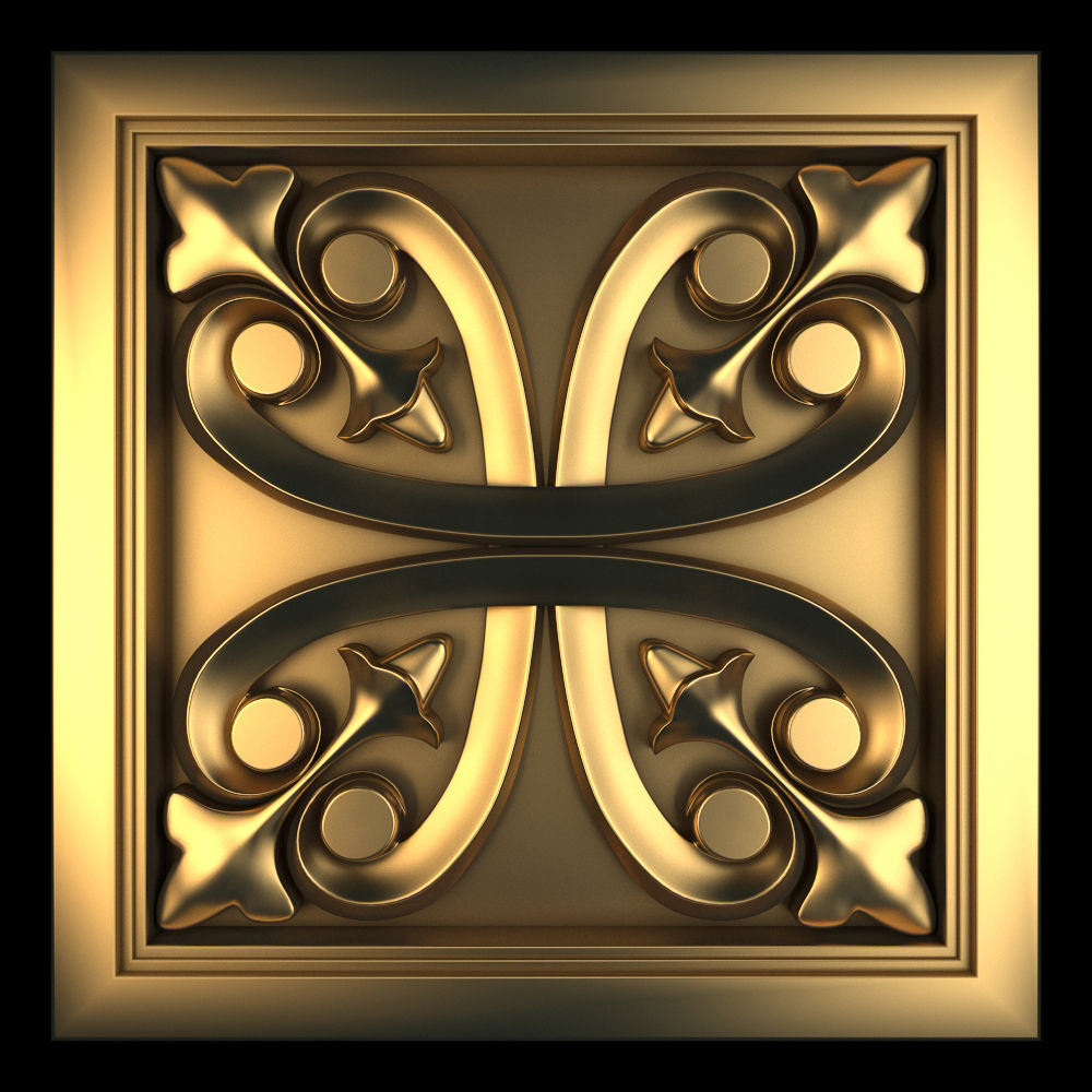 Decorative Wall Panel 03 3D model_1
