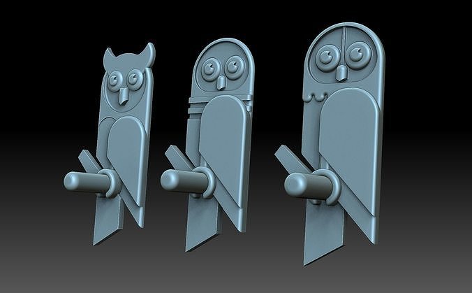 Set of owls 3D print model