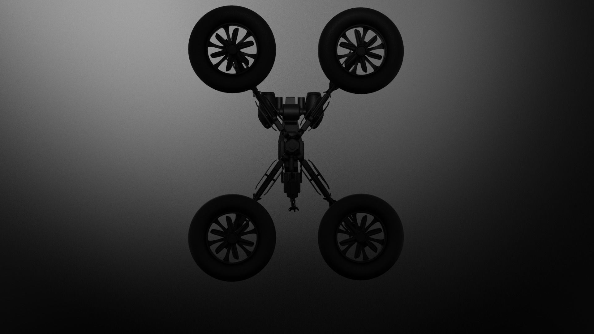 Robot on two wheels 3D model_4