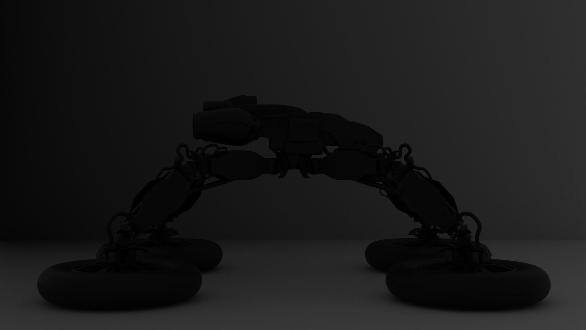 Robot on two wheels 3D model_2