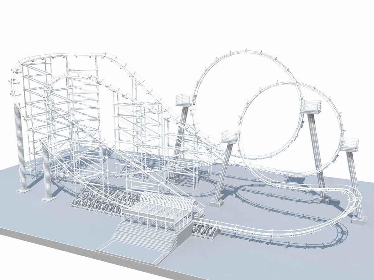 Roller Coaster 1 3D model_12