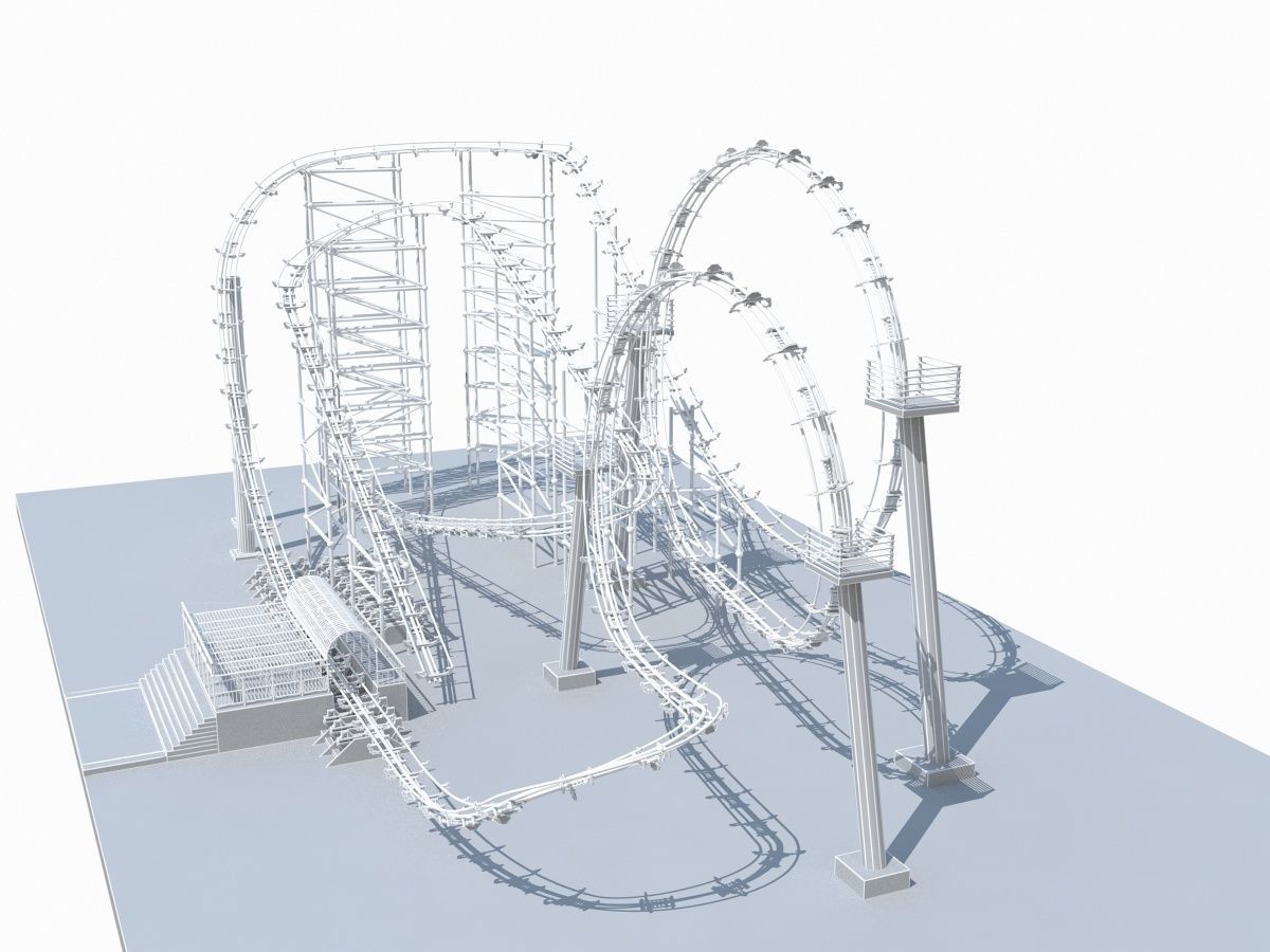 Roller Coaster 1 3D model_13