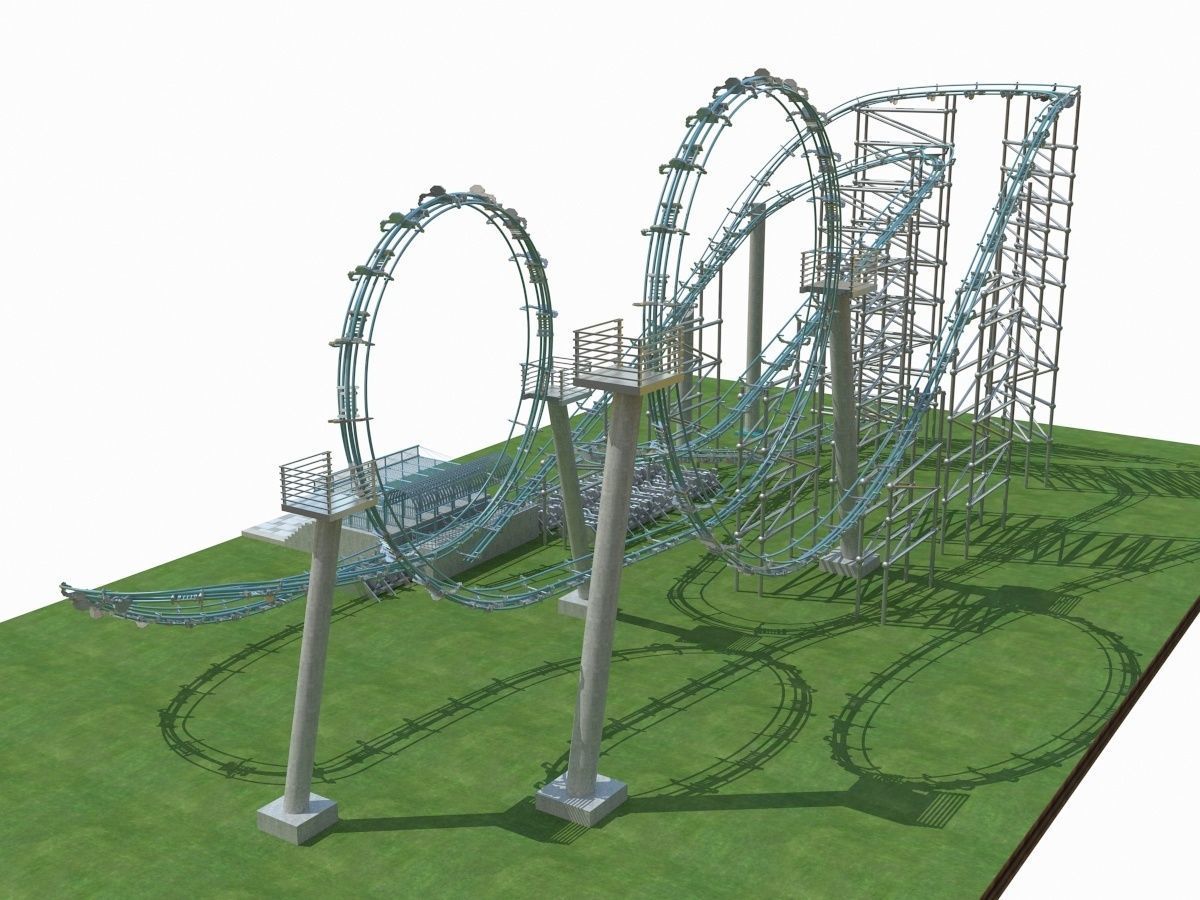 Roller Coaster 1 3D model_2