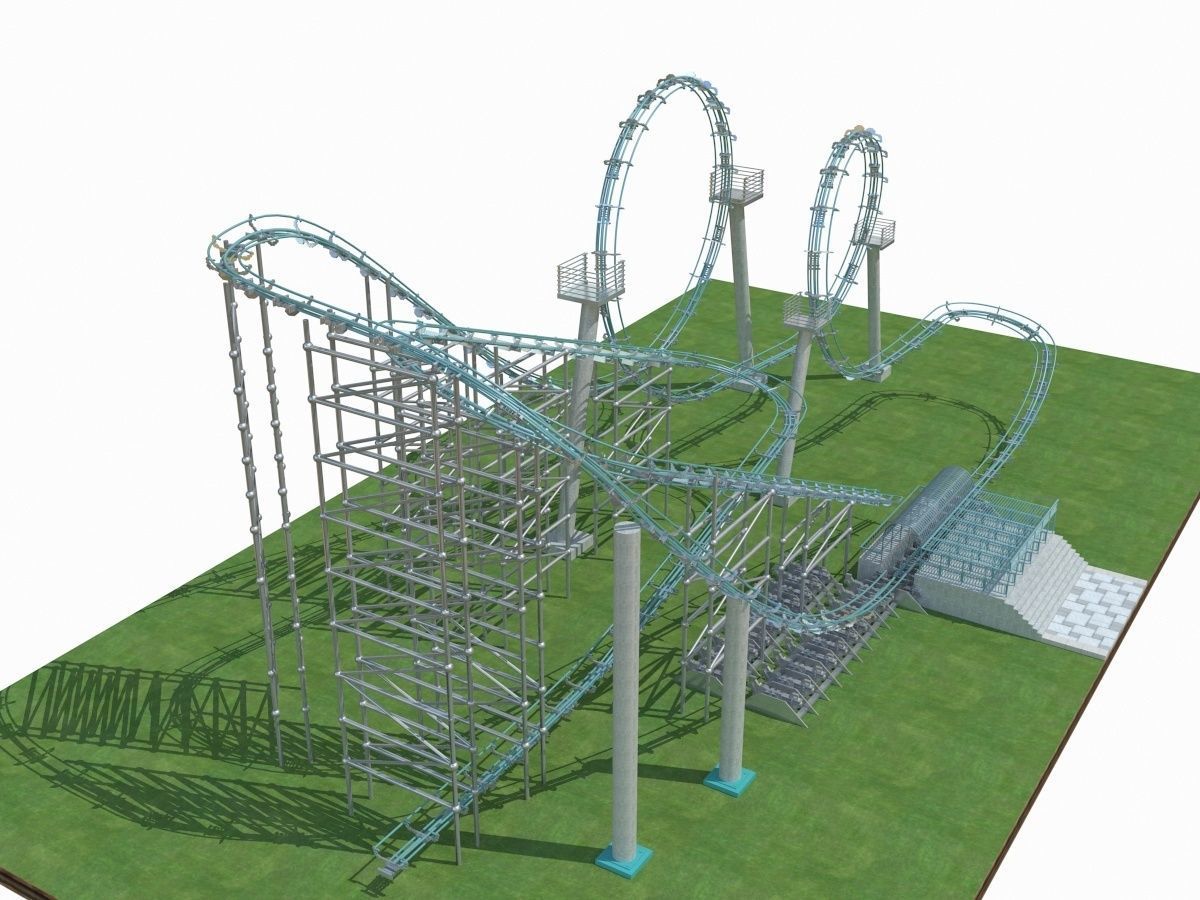 Roller Coaster 1 3D model_11