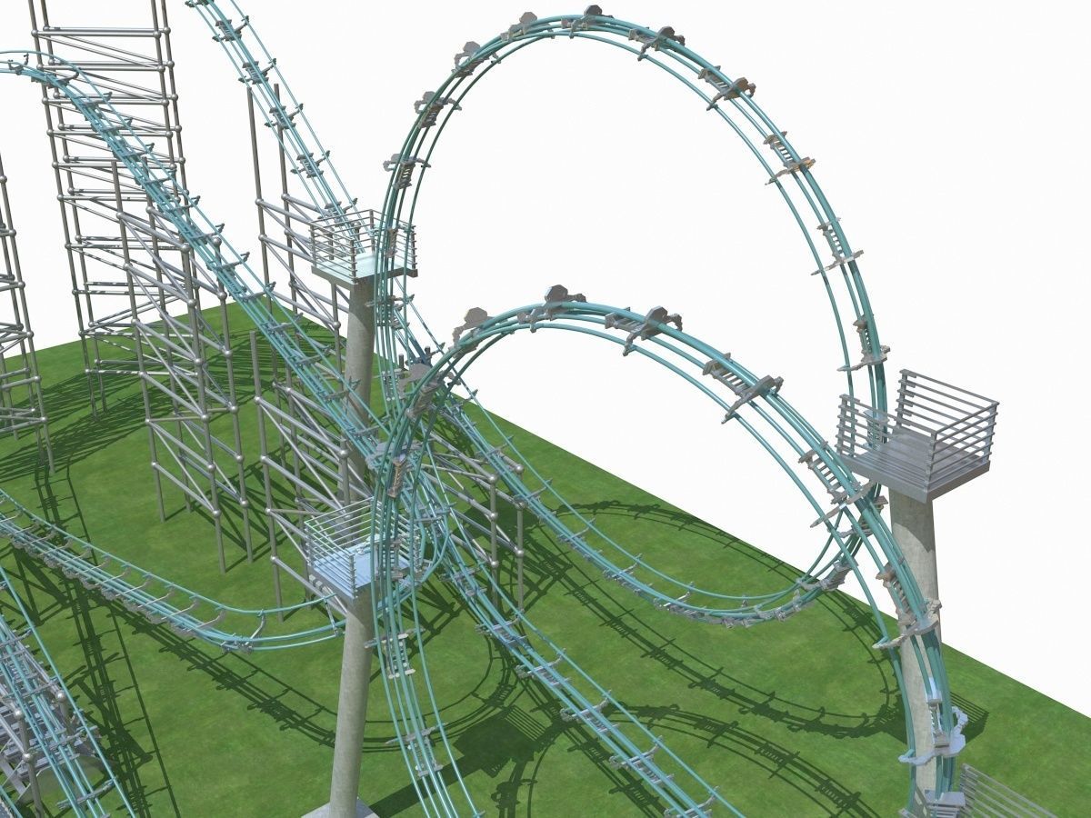 Roller Coaster 1 3D model_10