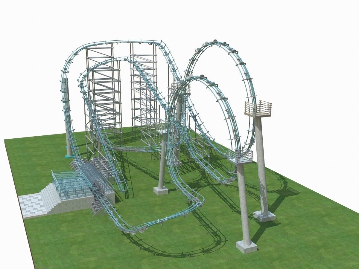 Roller Coaster 1 3D model_1