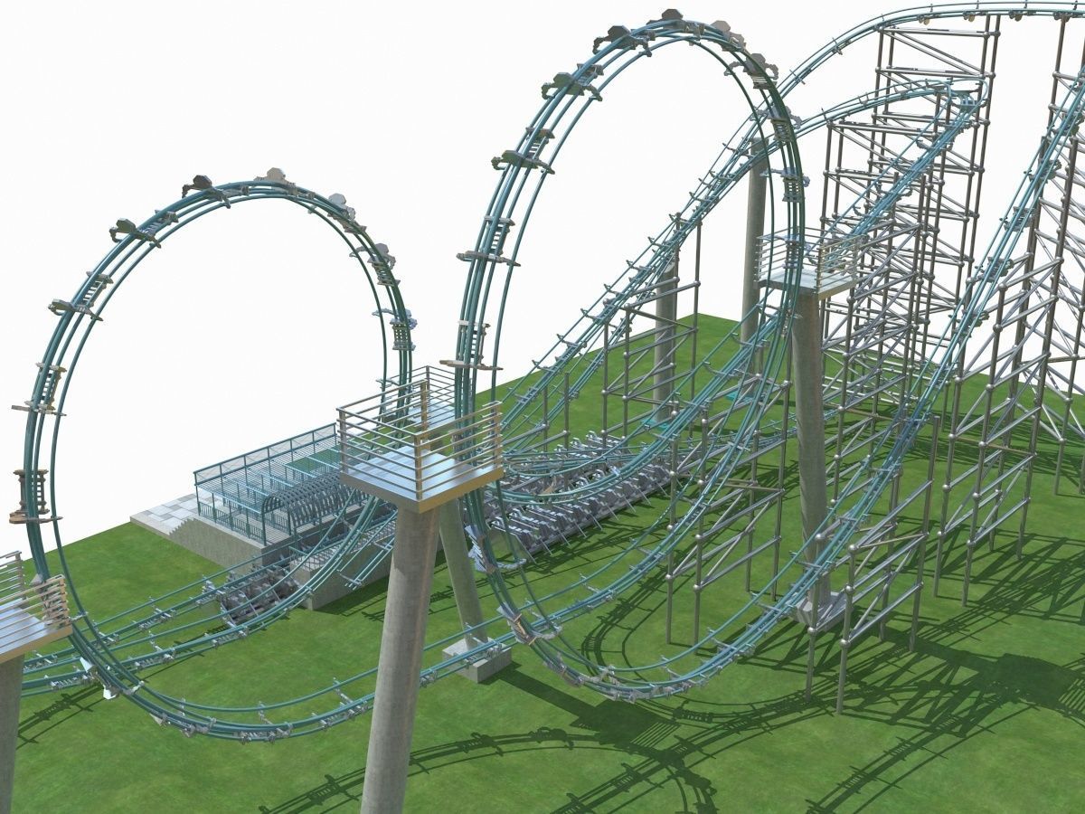Roller Coaster 1 3D model_7