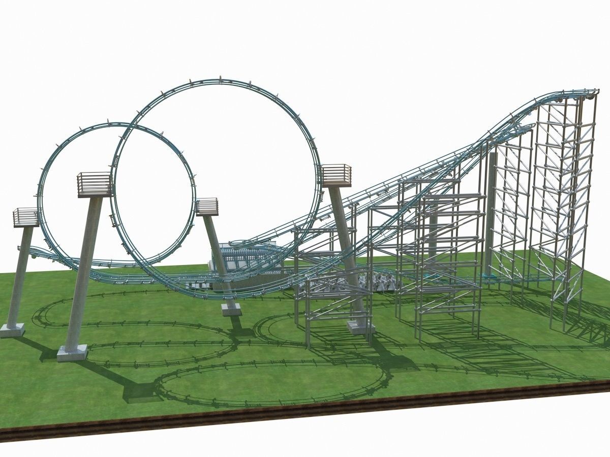 Roller Coaster 1 3D model_9
