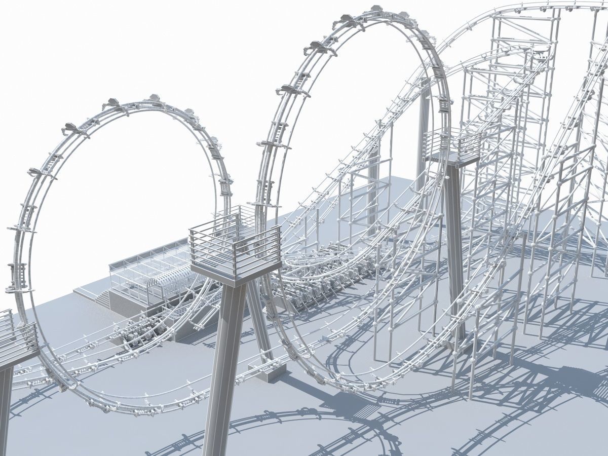 Roller Coaster 1 3D model_16