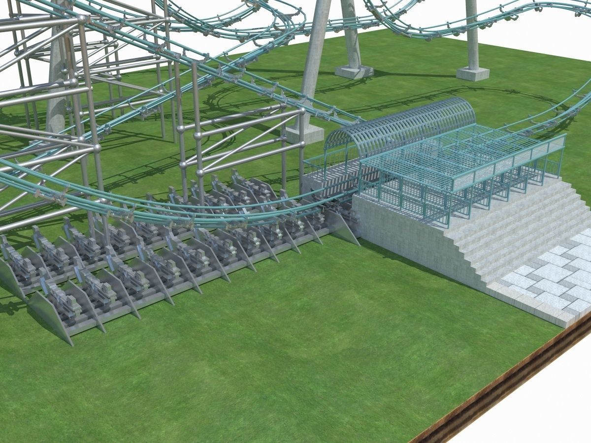 Roller Coaster 1 3D model_5