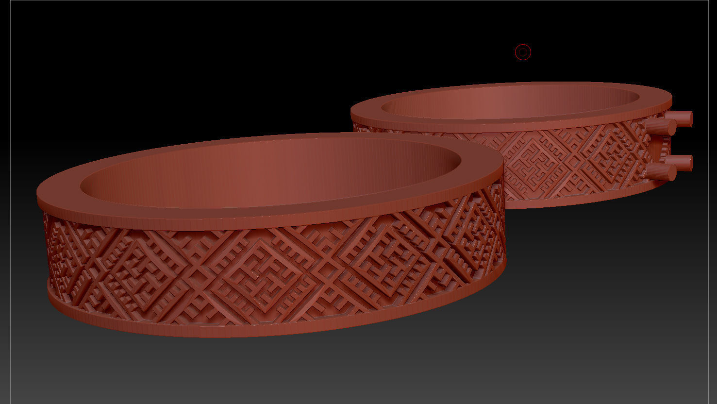 2 wedding rings 3D print model_1