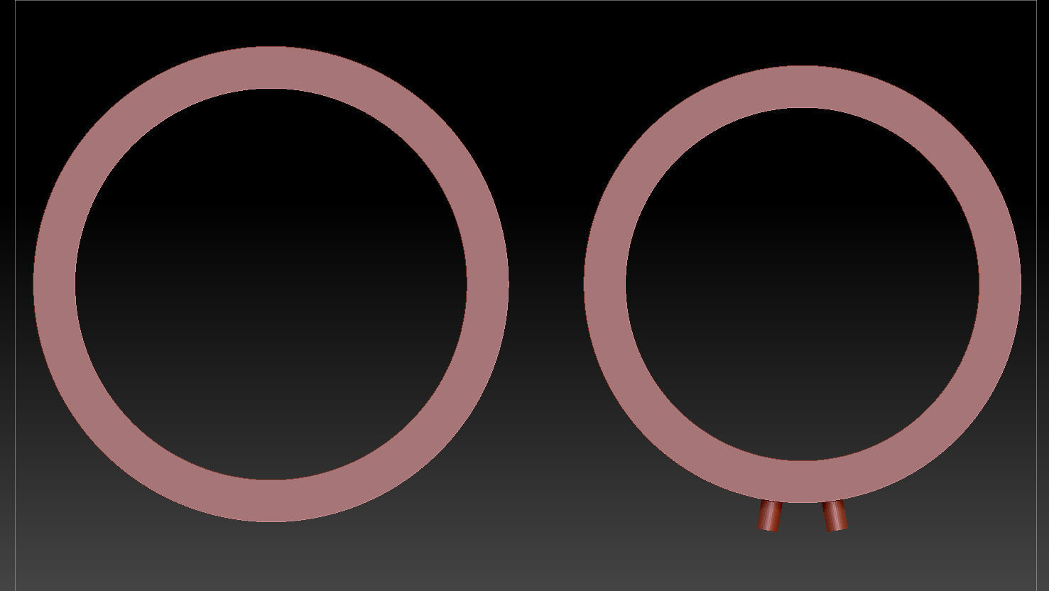 2 wedding rings 3D print model_3