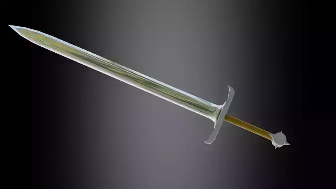 sword low-poly game ready of lord of rings