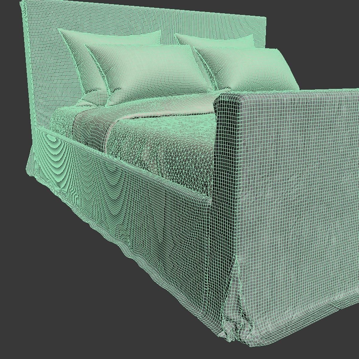 Community mfg Mara bed 3D model_8