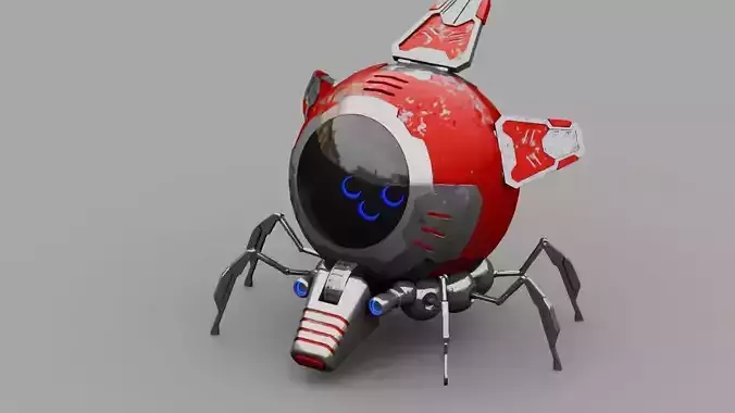 Bug Robot rigged character 3D model