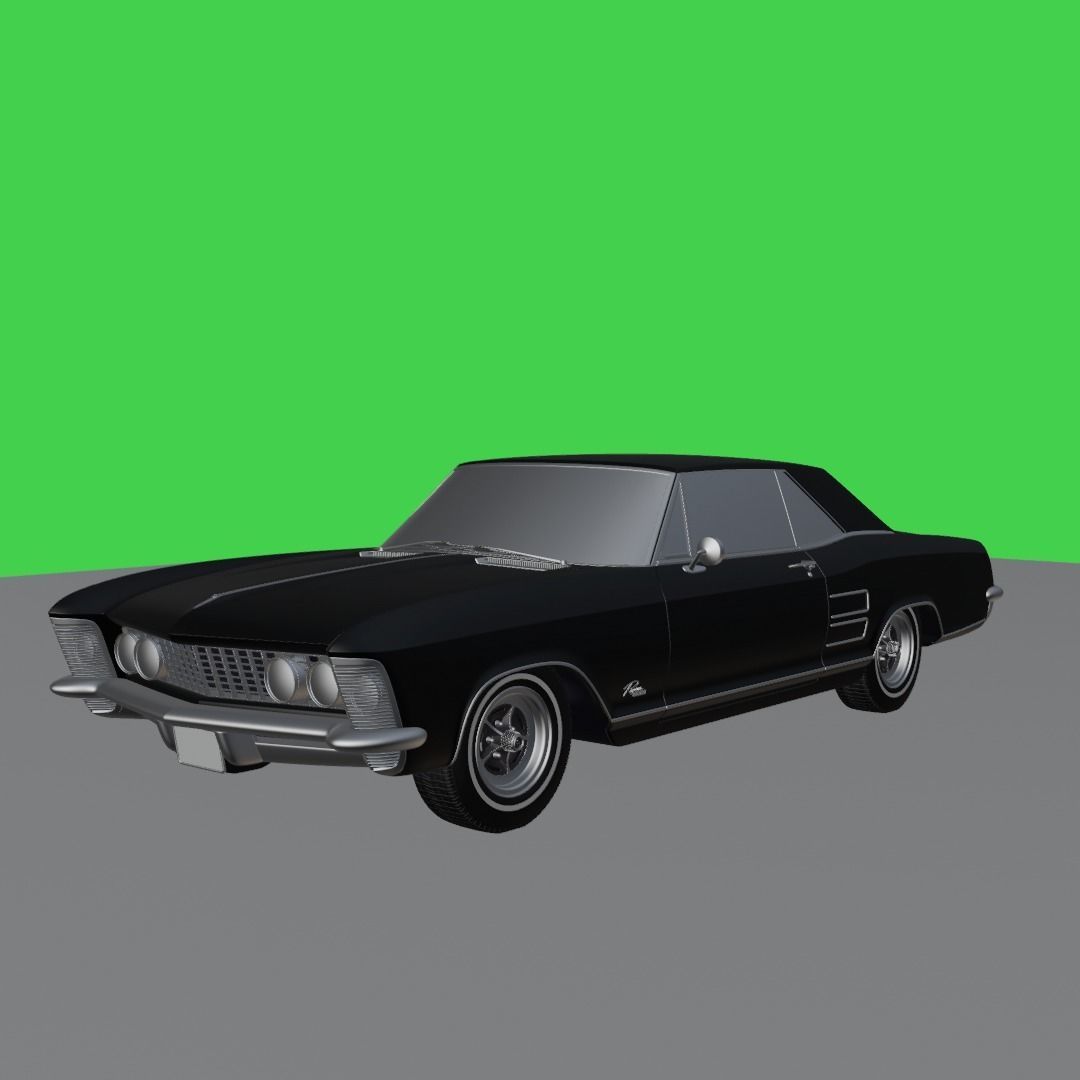 Buicj Riviera classic 3d model Low-poly 3D model_4