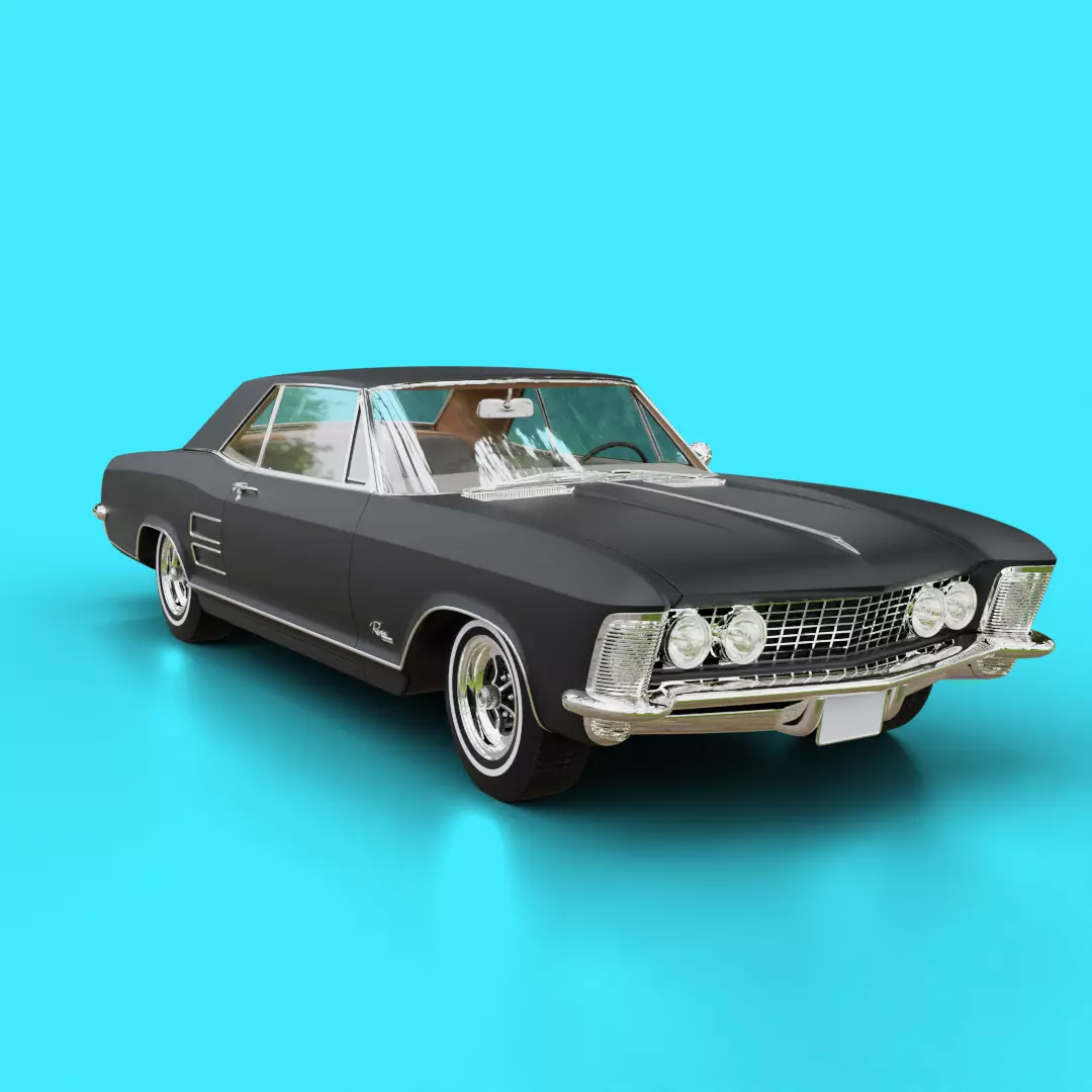 Buicj Riviera classic 3d model Low-poly 3D model_0