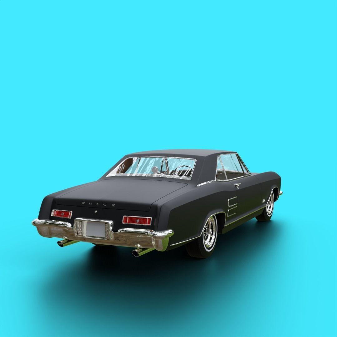 Buicj Riviera classic 3d model Low-poly 3D model_3