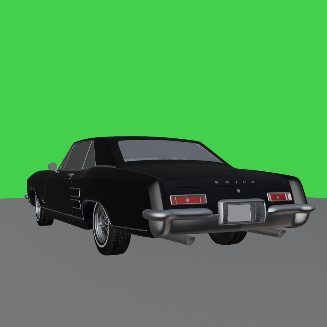 Buicj Riviera classic 3d model Low-poly 3D model_5