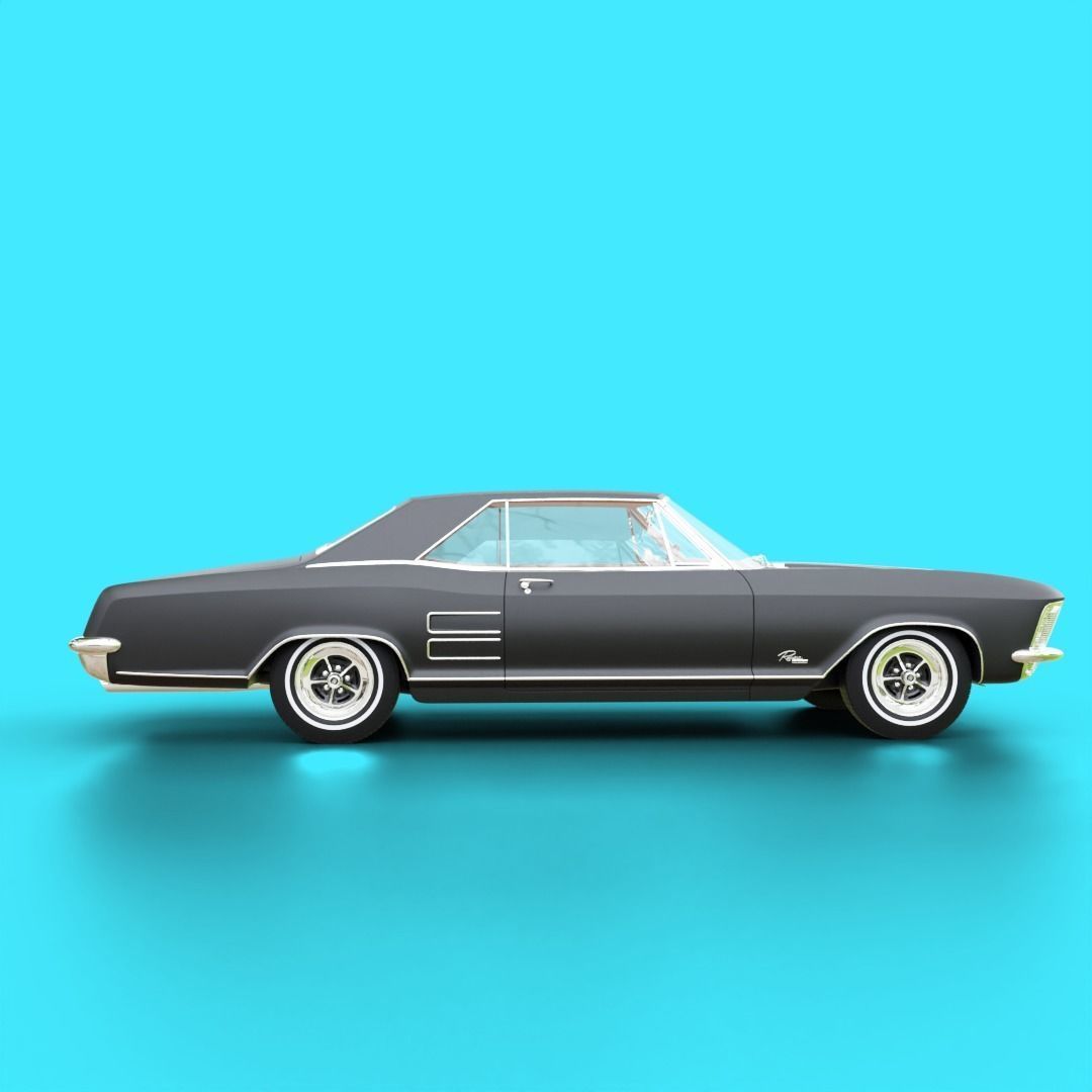 Buicj Riviera classic 3d model Low-poly 3D model_2