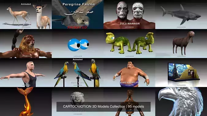 CARTOOMOTION 3D Models Collection 