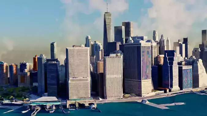 Manhattan City - All Formats Low-poly 3D model Low-poly 3D model