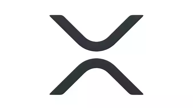 Ripple XRP Coin Cryptocurrency Logo 3D Model