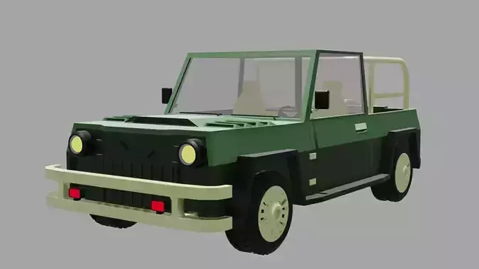 Car low poly military vehicle