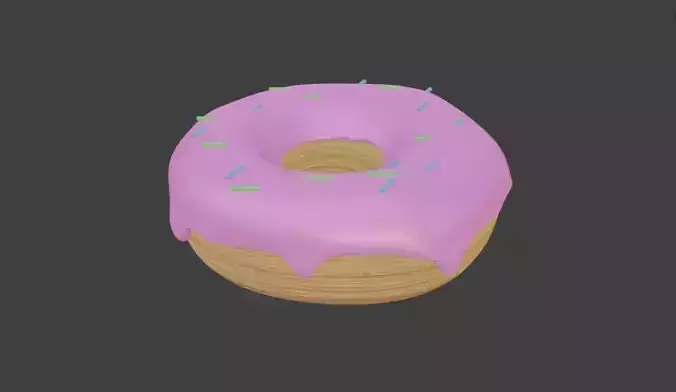 Donut Model with frosting and sprinkles