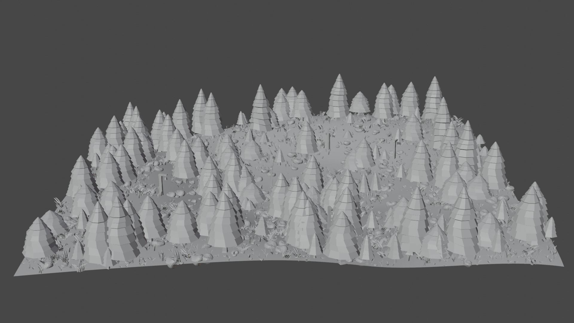 Low-poly Forest Assets and Scene Low-poly 3D model_10