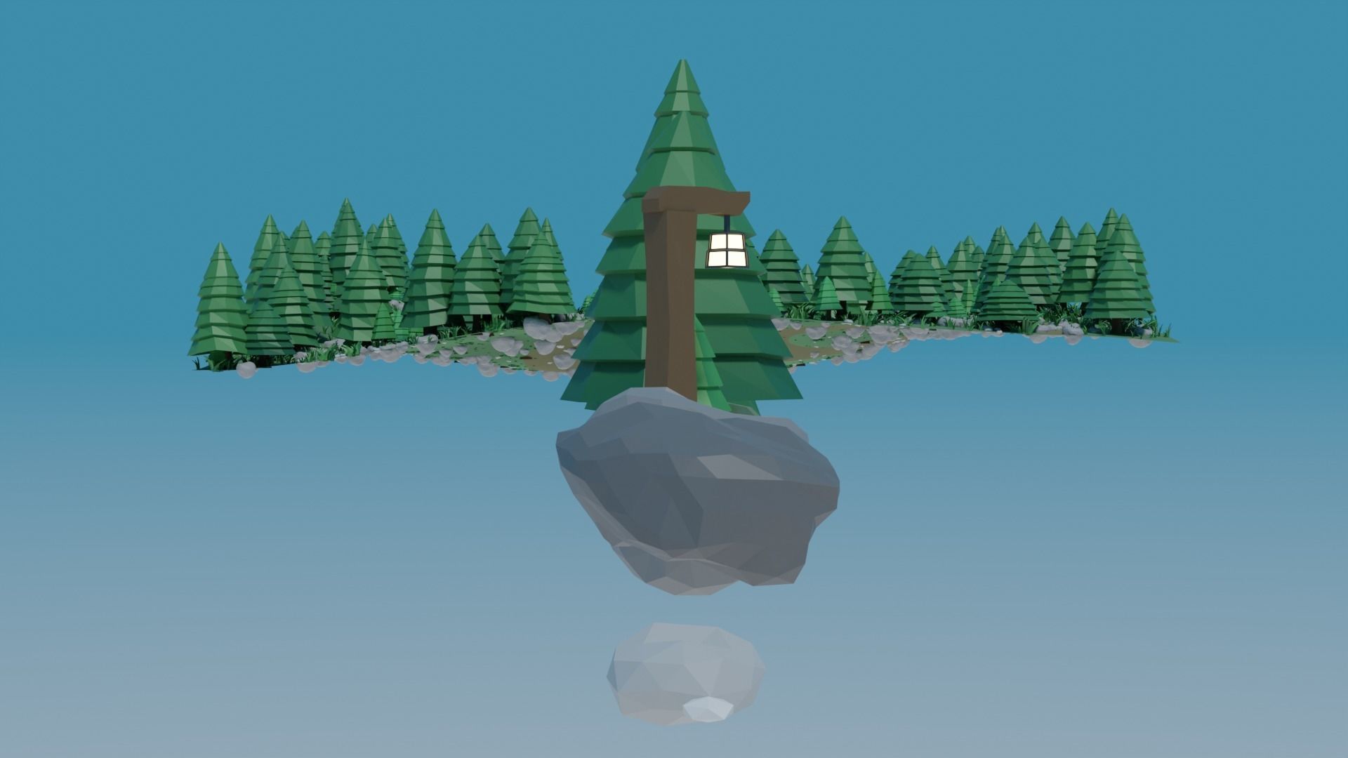 Low-poly Forest Assets and Scene Low-poly 3D model_8
