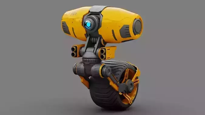 Wheel Droid  rigged character