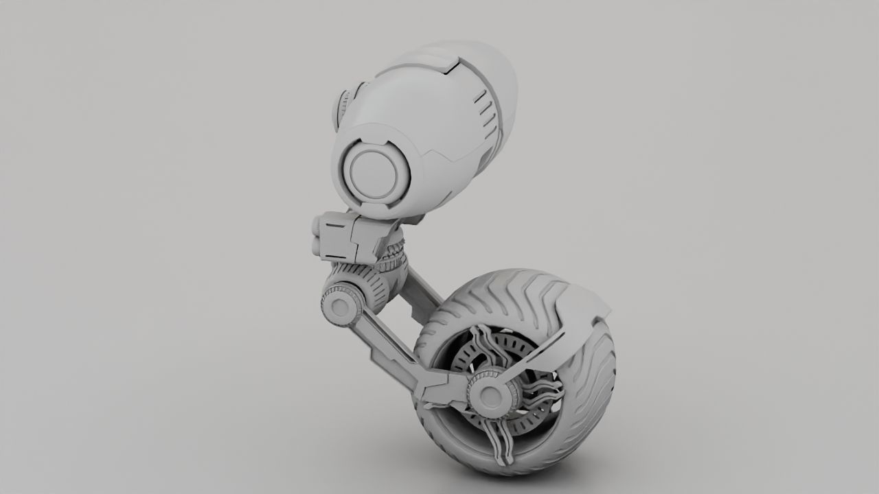 Wheel Droid  rigged character 3D model_23