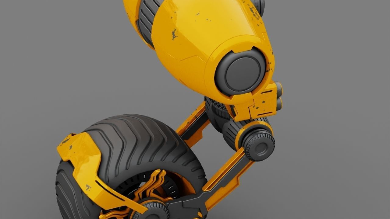Wheel Droid  rigged character 3D model_16