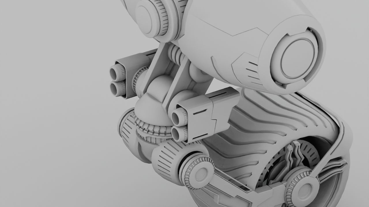 Wheel Droid  rigged character 3D model_29