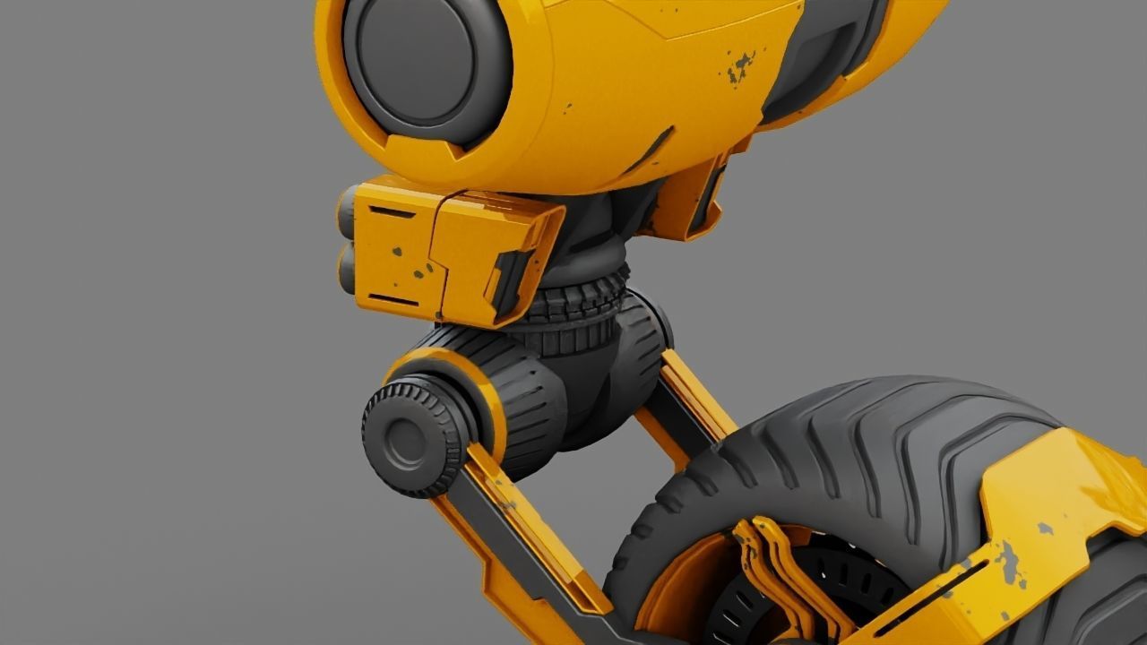 Wheel Droid  rigged character 3D model_14