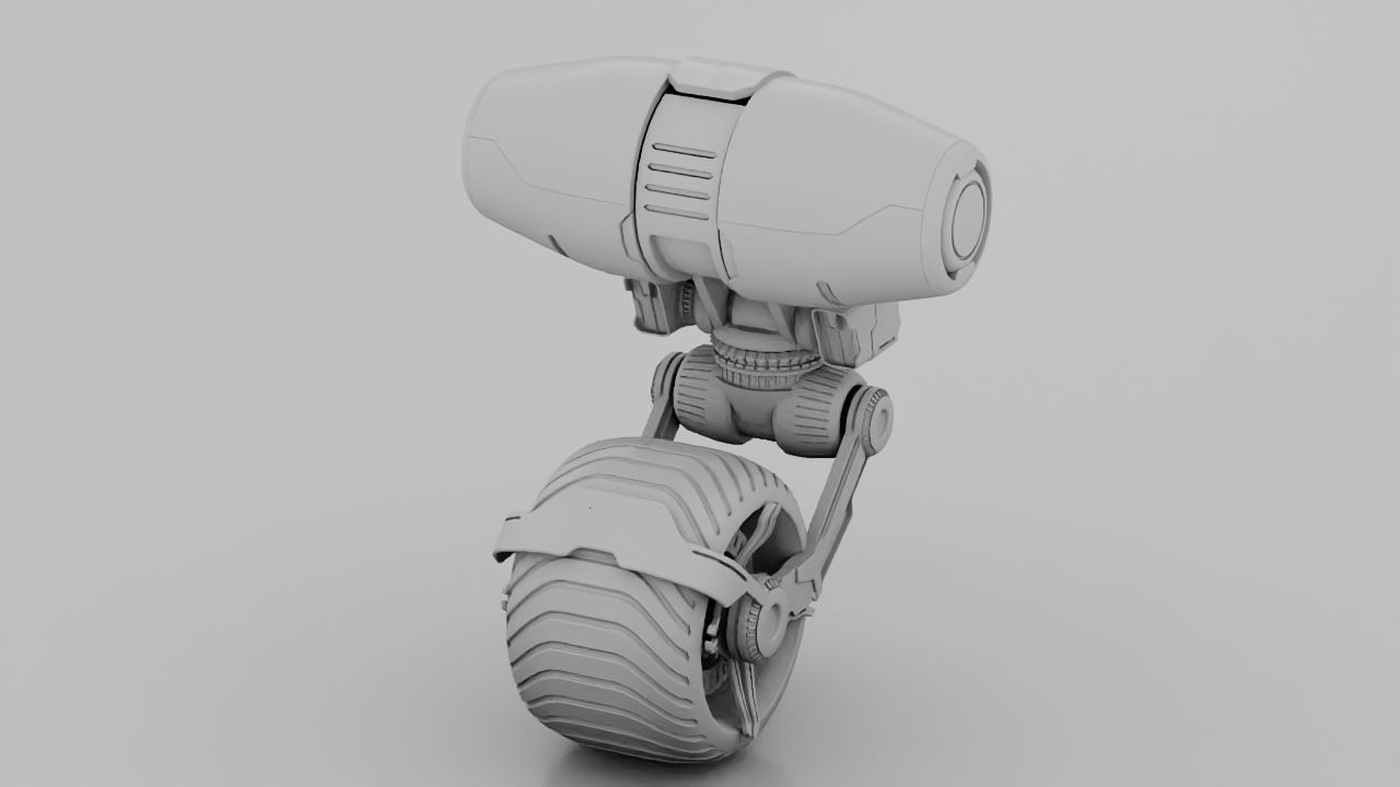 Wheel Droid  rigged character 3D model_26