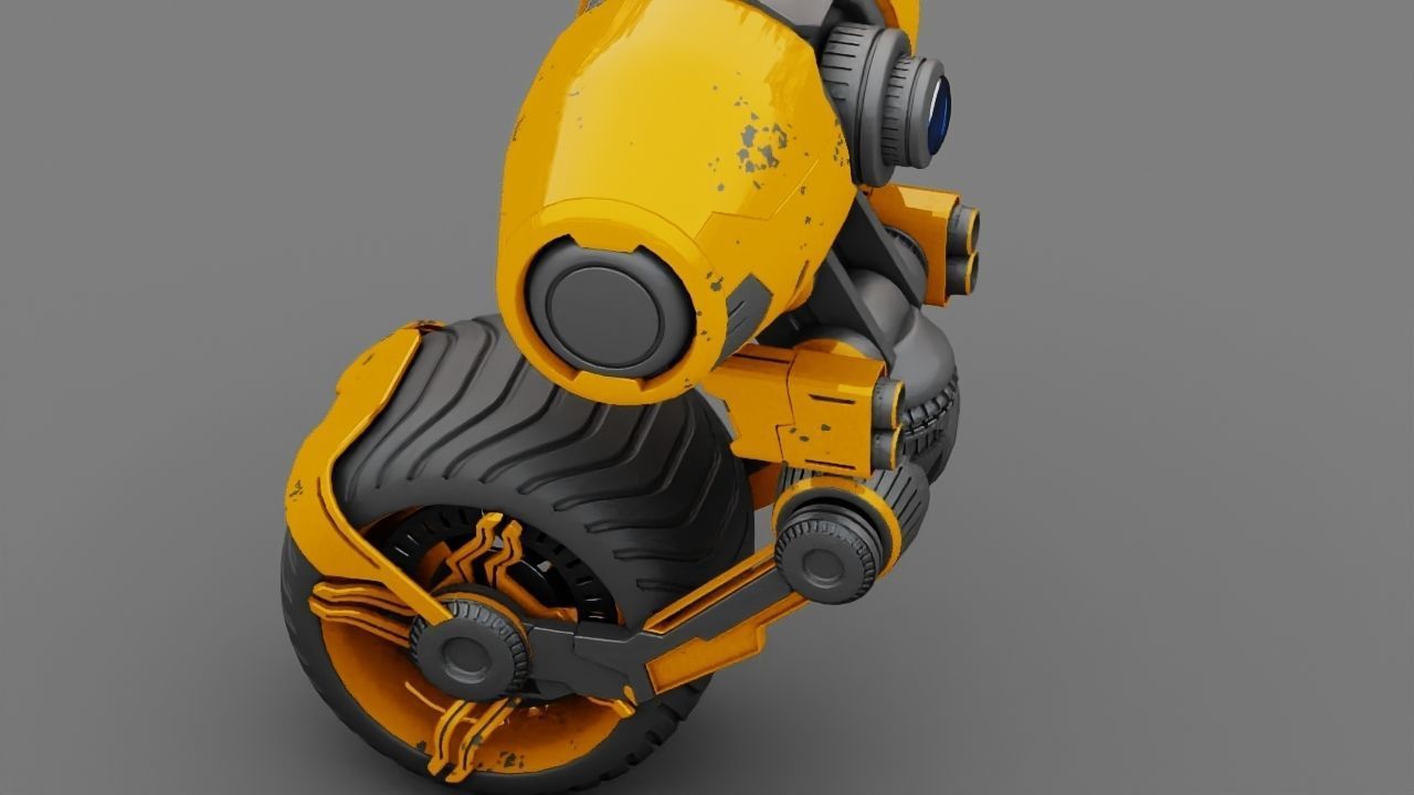 Wheel Droid  rigged character 3D model_17