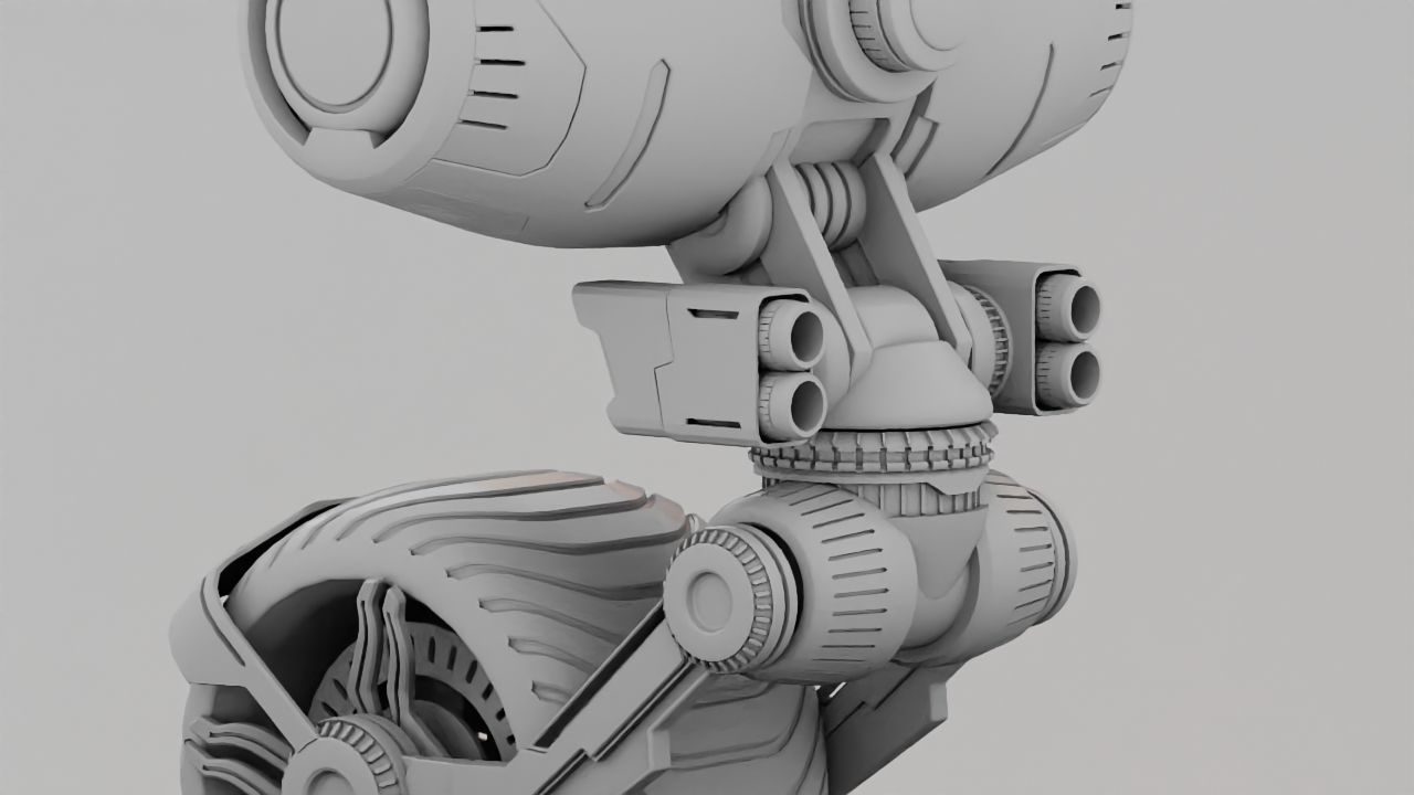Wheel Droid  rigged character 3D model_28