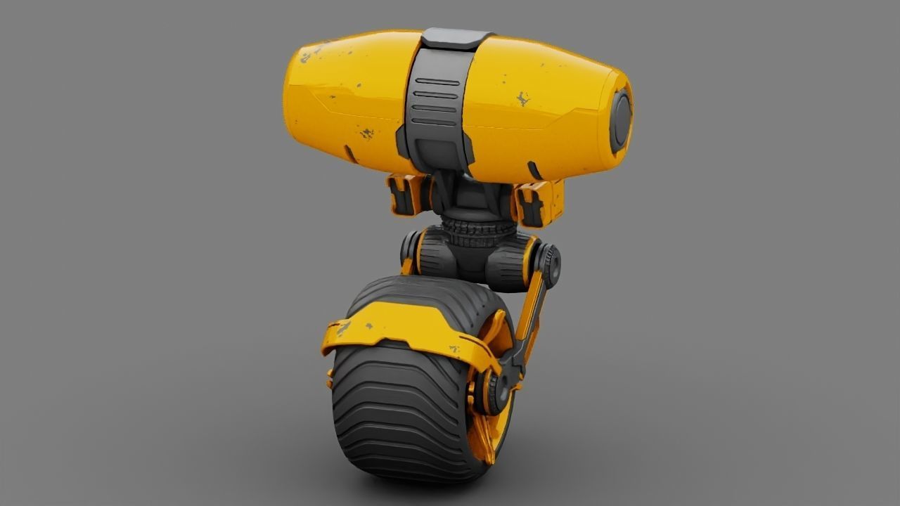Wheel Droid  rigged character 3D model_8