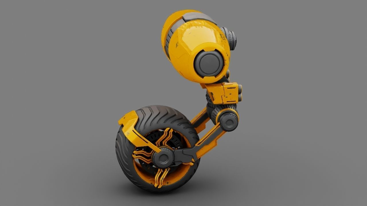 Wheel Droid  rigged character 3D model_10