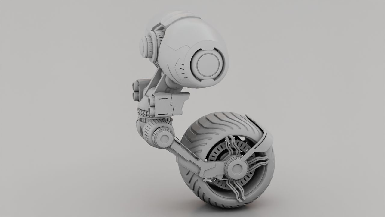 Wheel Droid  rigged character 3D model_22