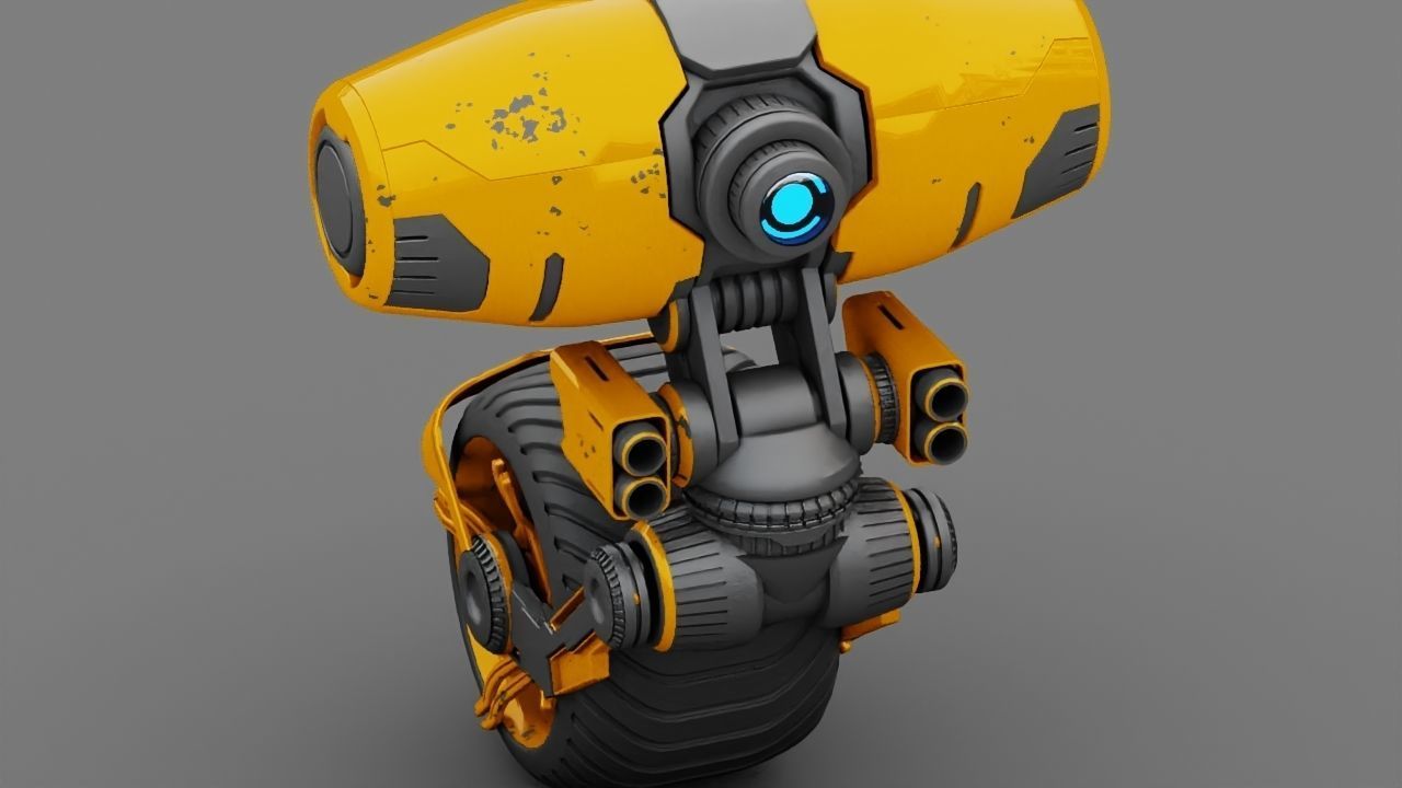 Wheel Droid  rigged character 3D model_18