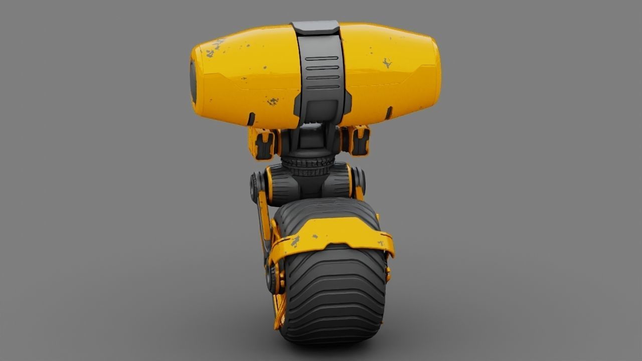 Wheel Droid  rigged character 3D model_7