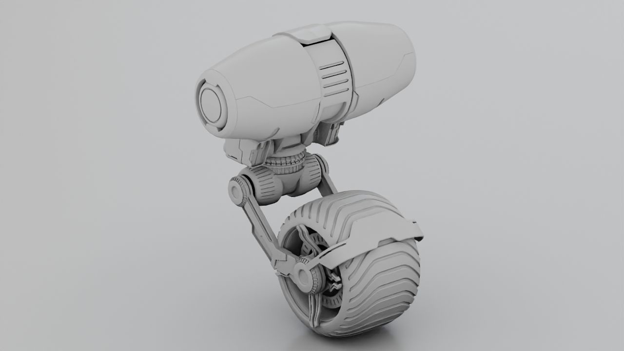Wheel Droid  rigged character 3D model_24