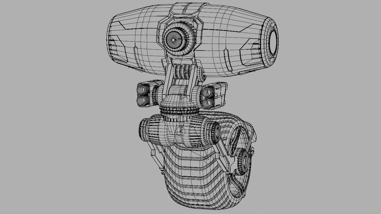 Wheel Droid  rigged character 3D model_30