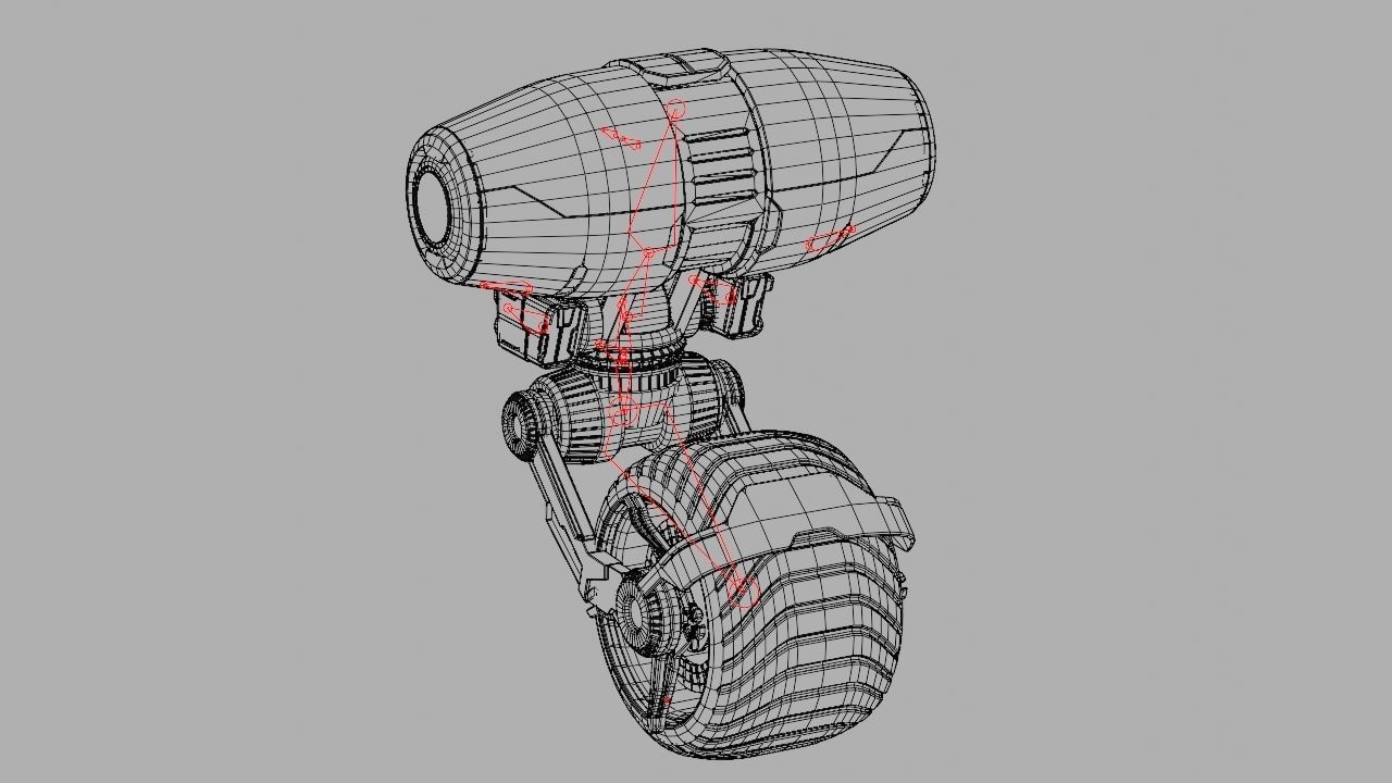 Wheel Droid  rigged character 3D model_32