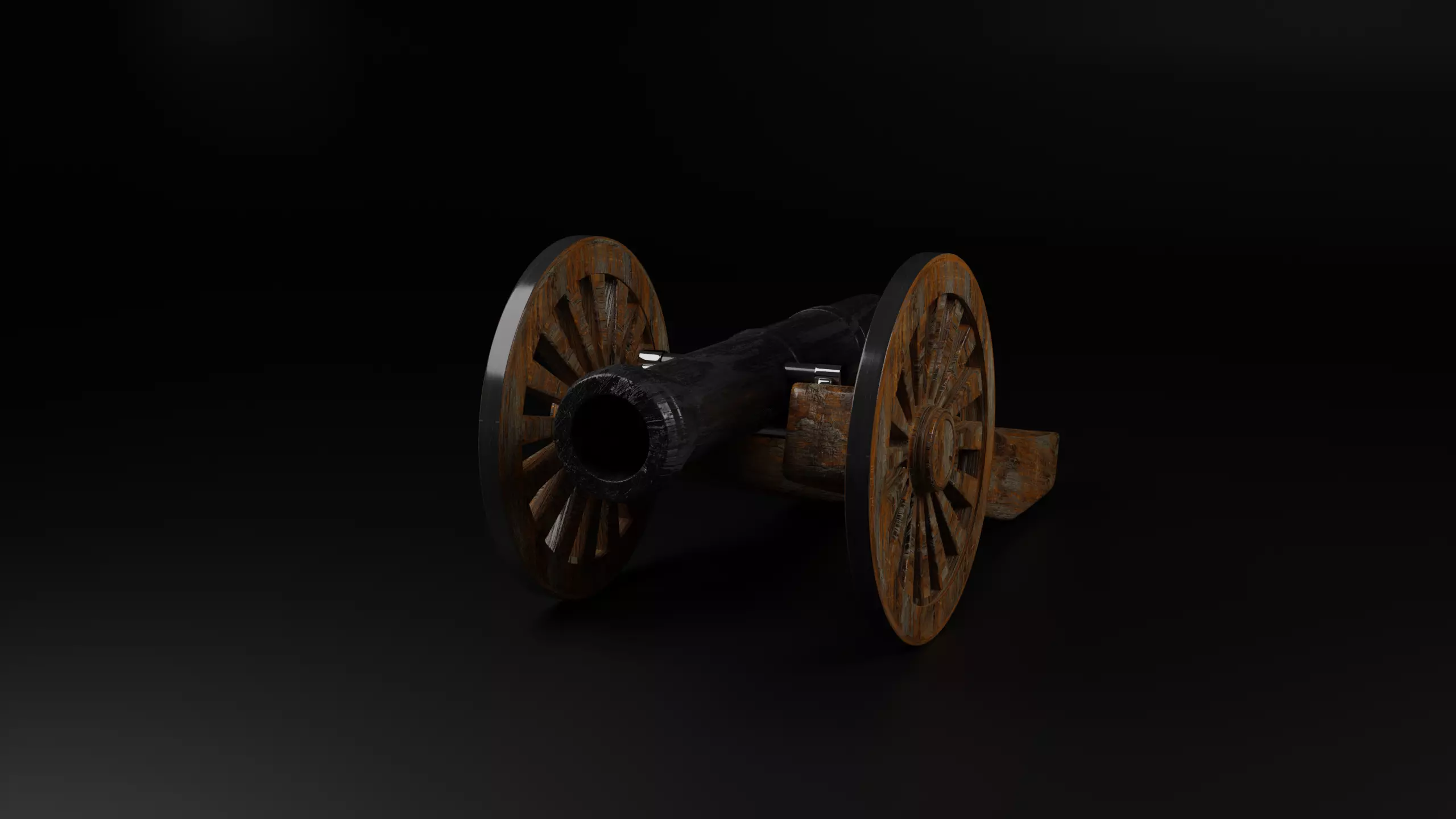 Cannon old 3D model_0